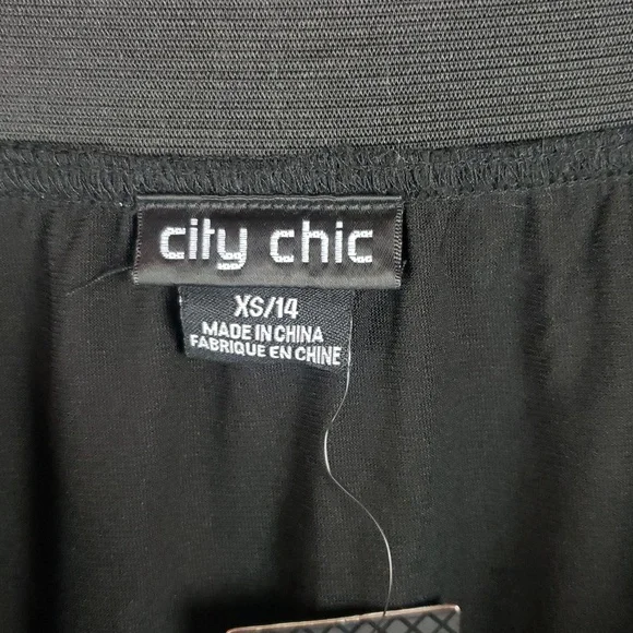 City Chic Women's 14 Black Tiered Tulle Pixie Skirt - Picture 12 of 16